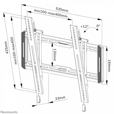 Neomounts by NewStar Uchwyt ścienny WL35-550BL14  32-65 cali
