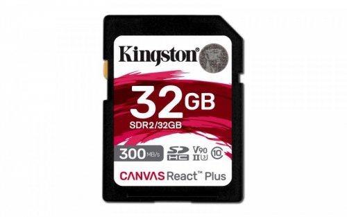 Kingston Karta pamięci SD 32GB Canvas React Plus 300/260 UHS-II U3
