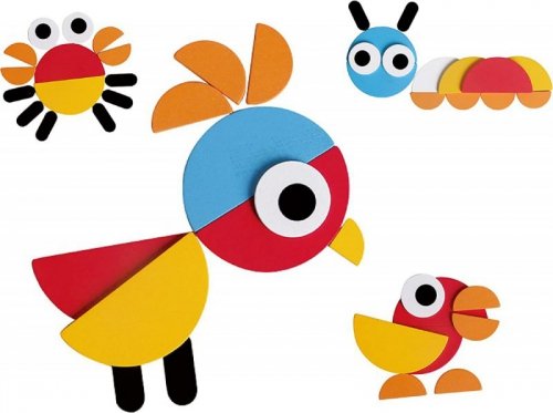 iWood Gra układanka Zwierzęta tangram w puszce