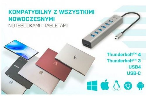i-tec Hub USB-C Charging Metal HUB 7 Port