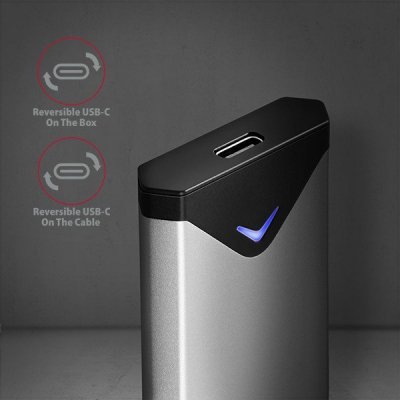 AXAGON Obudowa zewnętrzna aluminiowa EEM2-UG2, USB-C 3.2 Gen 2 - M.2 NVMe SSD, długość 42 do 80 mm