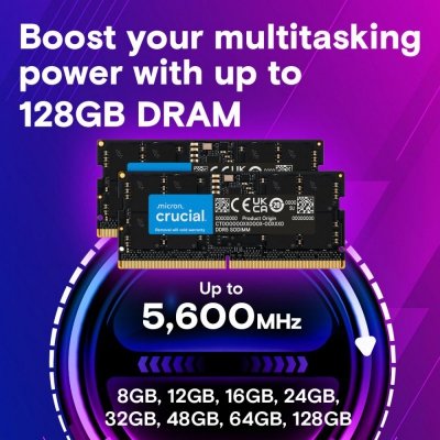 Crucial Pamięć DDR5 SODIMM 16GB/5600 CL46 (16Gbit)