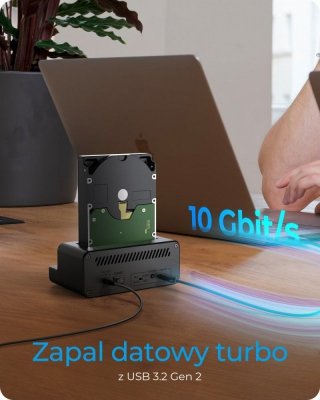 IcyBox Stacja dokująca i klonująca IB-2914MSCL-C31 2,5 cali i 3,5 calina M.2 NVMe