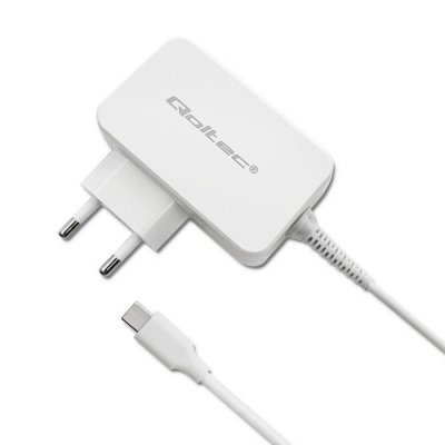 Qoltec Zasilacz sieciowy 65W | 5-20.3V | 2-3.25A | USB typ C | PD |     Biały
