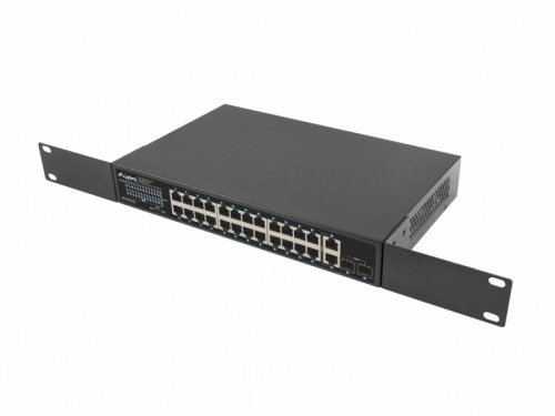 Lanberg Switch 24x1GB POE+ 2xGB 2xSFP rack 19&#039;&#039; gigabit ethernet 360W