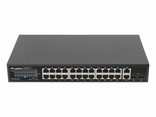 Lanberg Switch 24x1GB POE+ 2xGB 2xSFP rack 19&#039;&#039; gigabit ethernet 360W