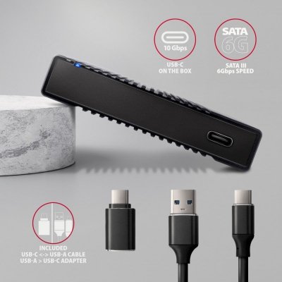 AXAGON EE25-GTR Obudowa zewnętrzna aluminiowa USB3.2 Gen 2 - SATA 6G 2.5&quot; SSD/HDD