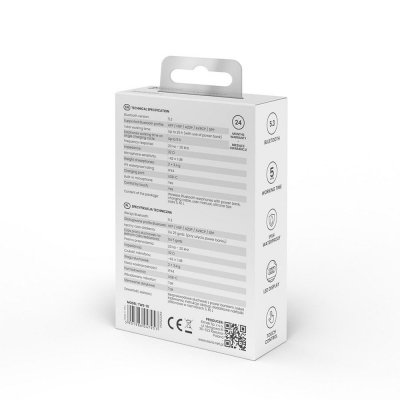 Savio Słuchawki  bezprzewodowe Bluetooth 5.3, IPX4, dotykowe sterowanie, TWS-10