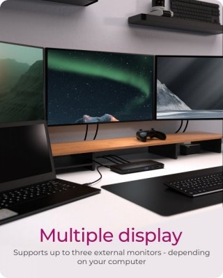 IcyBox Stacja dokująca IB-DK2416-C 11in1,HDMI,DP,USB,LAN