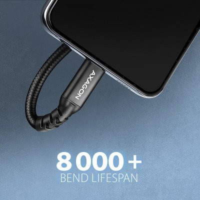 AXAGON BUCM32-CF10AB Kabel przedłużacz Gen2 USB-C - USB-C, 1m, 5A, 20Gbps, PD 240W, oplot