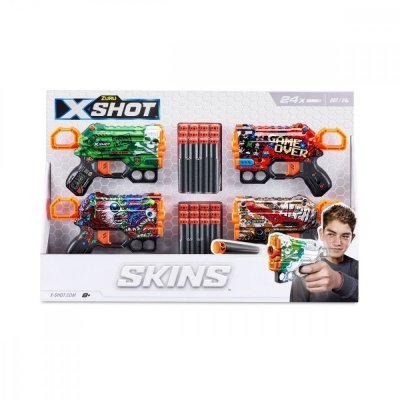 ZURU X-Shot Zestaw wyrzutni Skins Menace 24 strzałki