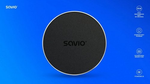 Savio Ładowarka indukcyjna Qi, 15W, LA-08