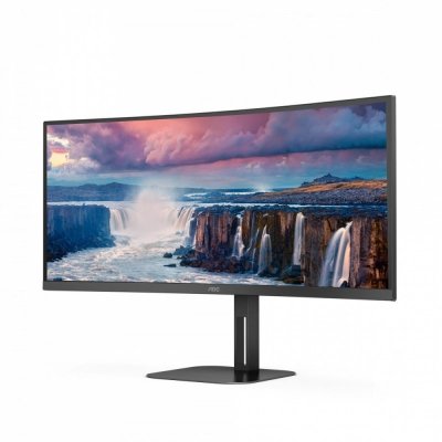  AOC Monitor komputerowy komputerowy CU34V5C 34 cali Curved, Zakrzywiony VA 100Hz HDMI DP USB-C
