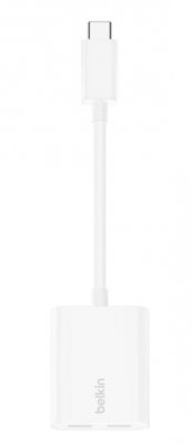 Belkin Adapter Dual USB-C Audio + Charge Rockstar białe
