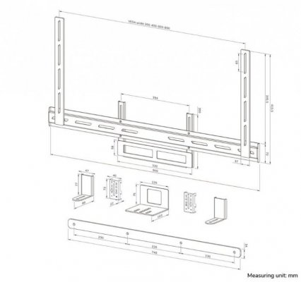 Neomounts Uchwyt AV2-500BL