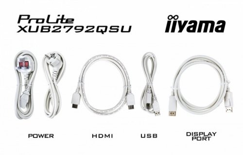 IIYAMA Monitor 27 cali ProLite XUB2792QSU-W6 IPS,QHD,HAS(150mm),100Hz,4xUSB3.2,SLIM