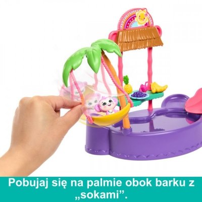 Mattel Zestaw Enchantimals Tropikalny basen + lalka Małpka