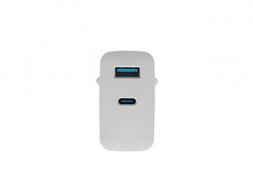 Natec Ładowarka sieciowa RIBERA GAN 1X USB-A + 1X USB-C 65W Biała
