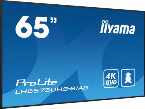IIYAMA Monitor digital signage 65 cali LH6575UHS-B1AG,24/7,IPS,ANDROID.11,4K