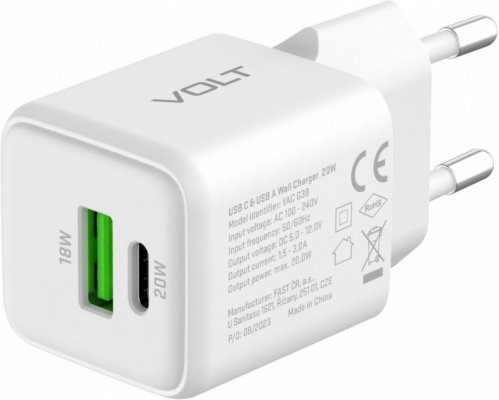 YENKEE Ładowarka sieciowa USB C/A 20W/18W 3A Power delivery 3.0 QC3.0