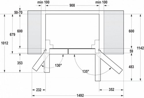 Gorenje Chłodziarko-zamrażarka NRS9EVX Side by Side