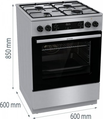 Gorenje Kuchnia gazowo-elektryczna GKS6C70XJ