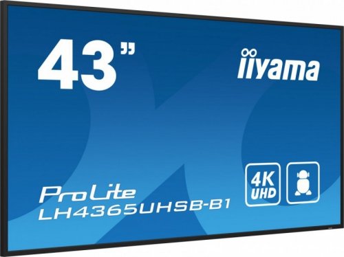 IIYAMA Monitor Digital Signage 43 cale LH4365UHSB-B1 24/7, IPS, ANDROID 11, 4K