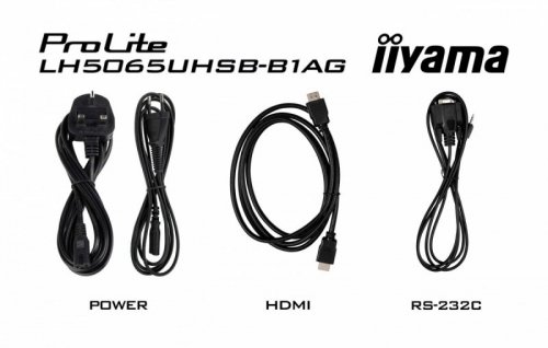 IIYAMA Monitor Digital Signage 50 cali LH5065UHSB-B1 AG, 24/7