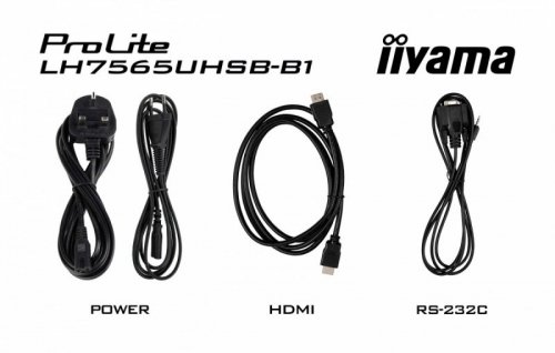 IIYAMA Monitor  digital Signage 75 cali LH7565UHSB-B1, 