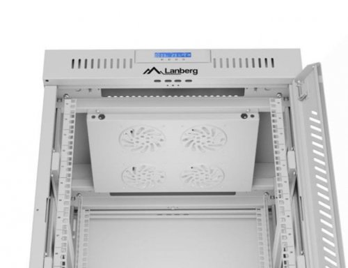 Lanberg Szafa stojąca rack 19 cali 15U 600X600 szara LCD flack pack