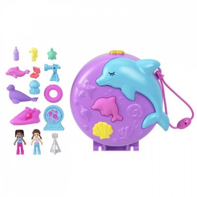 Mattel Zestaw figurek Polly Pocket Akwarium Delfina Zestaw kompaktowy