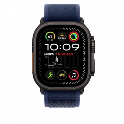 Apple Opaska Trail w kolorze niebieskim do koperty 49 mm - rozmiar S/M - elementy z tytanu w kolorze czarnym