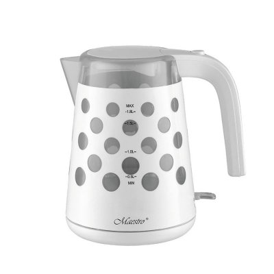 Feel-Maestro Czajnik elektryczny 1,7l 2200W &quot;KROPKI&quot; MR-045-WHITE