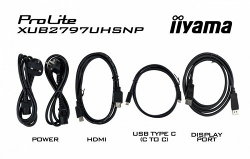 IIYAMA Monitor 27 cali XUB2797UHSNP-B1, 4K, IPS, DP, HDMI, USB-C, Pivot, HAS