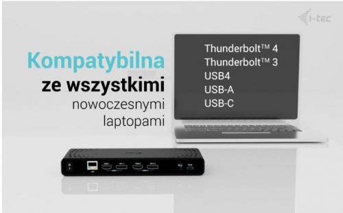 i-tec Stacja dokująca Universal Dual 4K Display Power Delivery 85W + i-tec USB-C Charger 100W