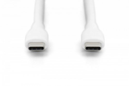Digitus Kabel zasilający silikonowy USB-C - USB-C, USB 2.0 60W, 0,5m Biały