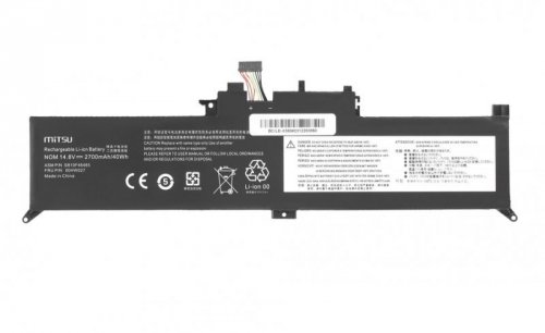Mitsu Bateria 00HW027 01AV434 do Lenovo ThinkPad Yoga 260 370 X380 2700 mAh (40 Wh) 14.8V (14.4V)