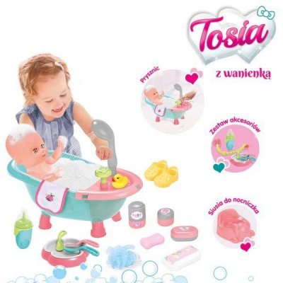 ASKATO Lalka Tosia z wanienką