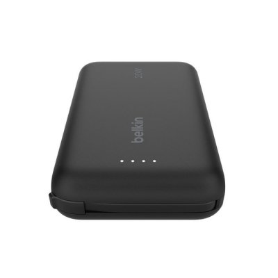 Belkin PowerBank BoostCharge 10k mAh 20w wbudowany kabel-C, port-C, czarny