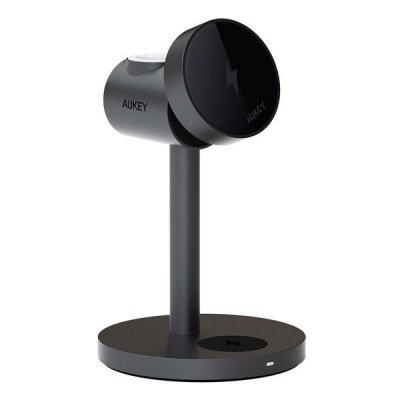 AUKEY LC-MC311 ładowarka bezprzewodowa 3w1 Qi2 15W MagSafe + ładowarka PD 30W