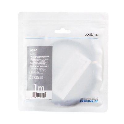 LogiLink Kabel USB3.2 gen2 TypeC do USB-C/F, PD, 1m