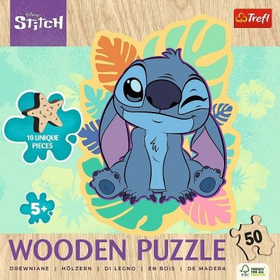 Trefl Puzzle drewniane Wesoły Stitch
