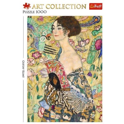 Trefl Puzzle 1000 elementów Dama z wachlarzem Klimt
