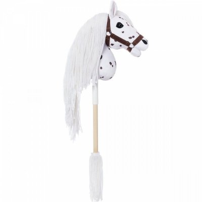 Tootiny Koń na kiju Hobby Horse HOPPIHORSE A3 Leopard - biały, maść tarantowata