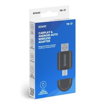 Savio Bezprzewodowy adapter CarPlay & Android Auto TR-17