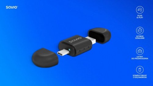 Savio Bezprzewodowy adapter CarPlay & Android Auto TR-17