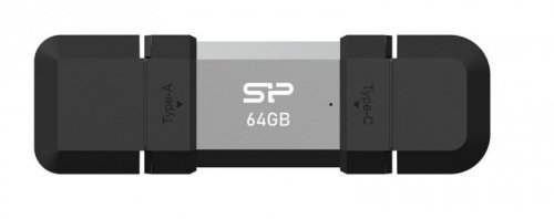 Silicon Power Pendrive C51 64GB USB-A USB-C 120 MB/s Srebrny