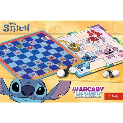 Trefl Gra Warcaby i Młynek Lilo i Stitch