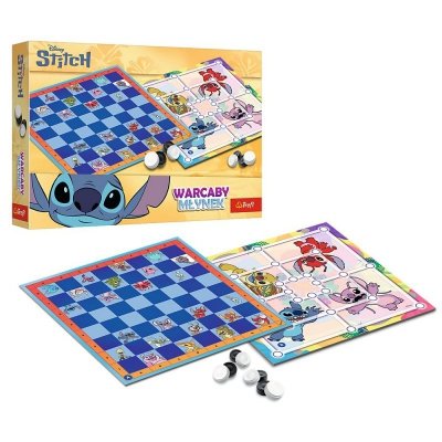Trefl Gra Warcaby i Młynek Lilo i Stitch