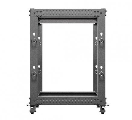 Lanberg Open rack 19&#039;&#039; 15U 600x600-1100 regulowany czarny
